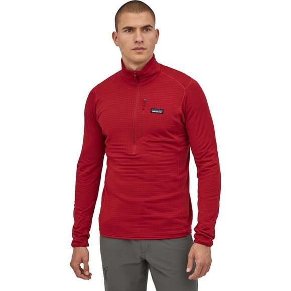 PATAGONIA Red R1 Fleece 1/2-Zip Pullover - Men's M - Picture 9 of 9
